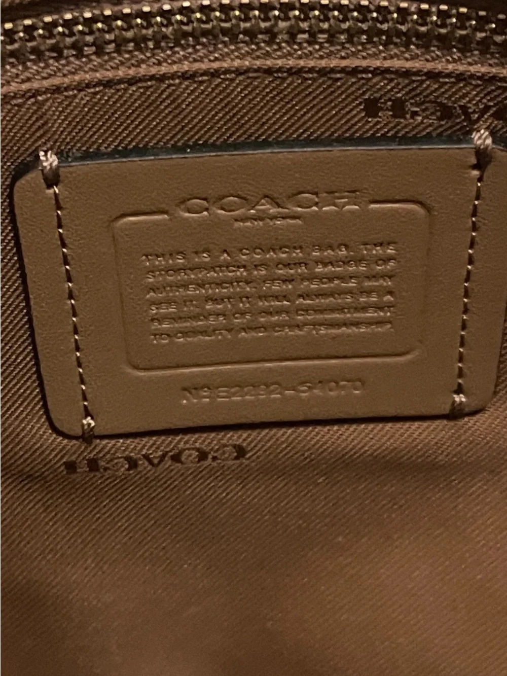 Coach smooth leather